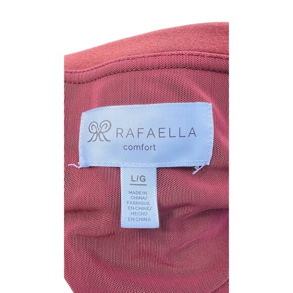 🍂 Rafaella Comfort Rust Wide-Leg Stretch Pants L Soft Knit Pull-On - Picture 4 of 4